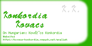 konkordia kovacs business card